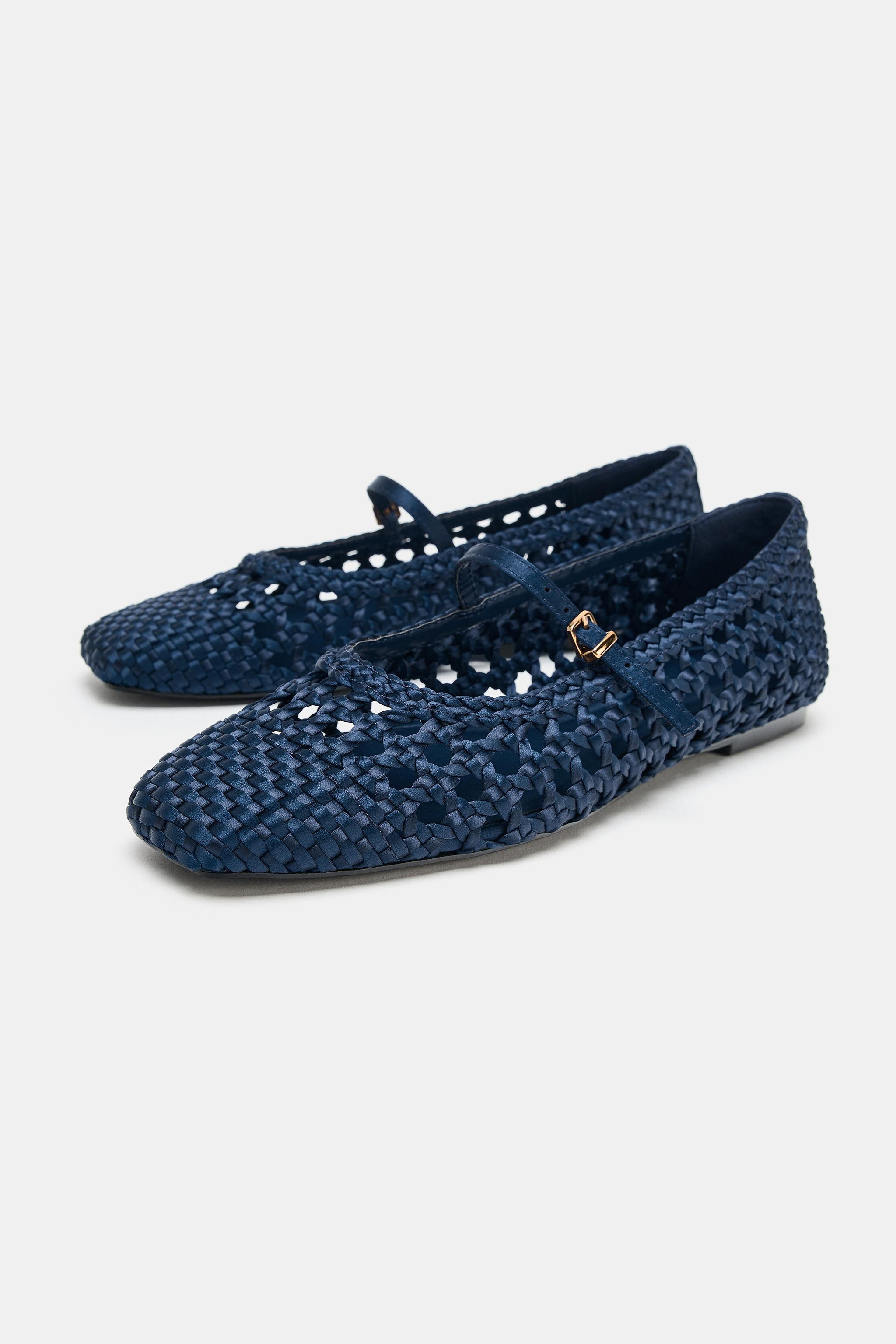 BRAIDED BUCKLE BALLET FLATS | Zara US