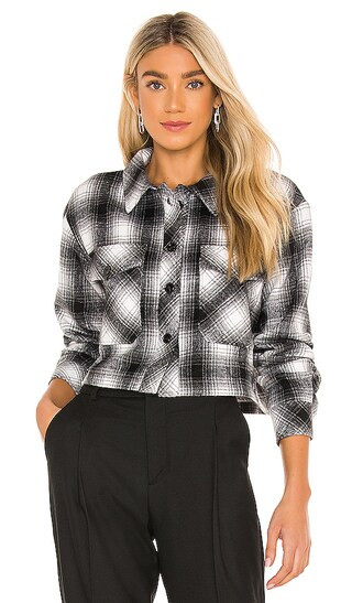 LAMARQUE x REVOLVE Monique Plaid Shirt Jacket in Black. Size S, M, L. | Revolve Clothing (Global)