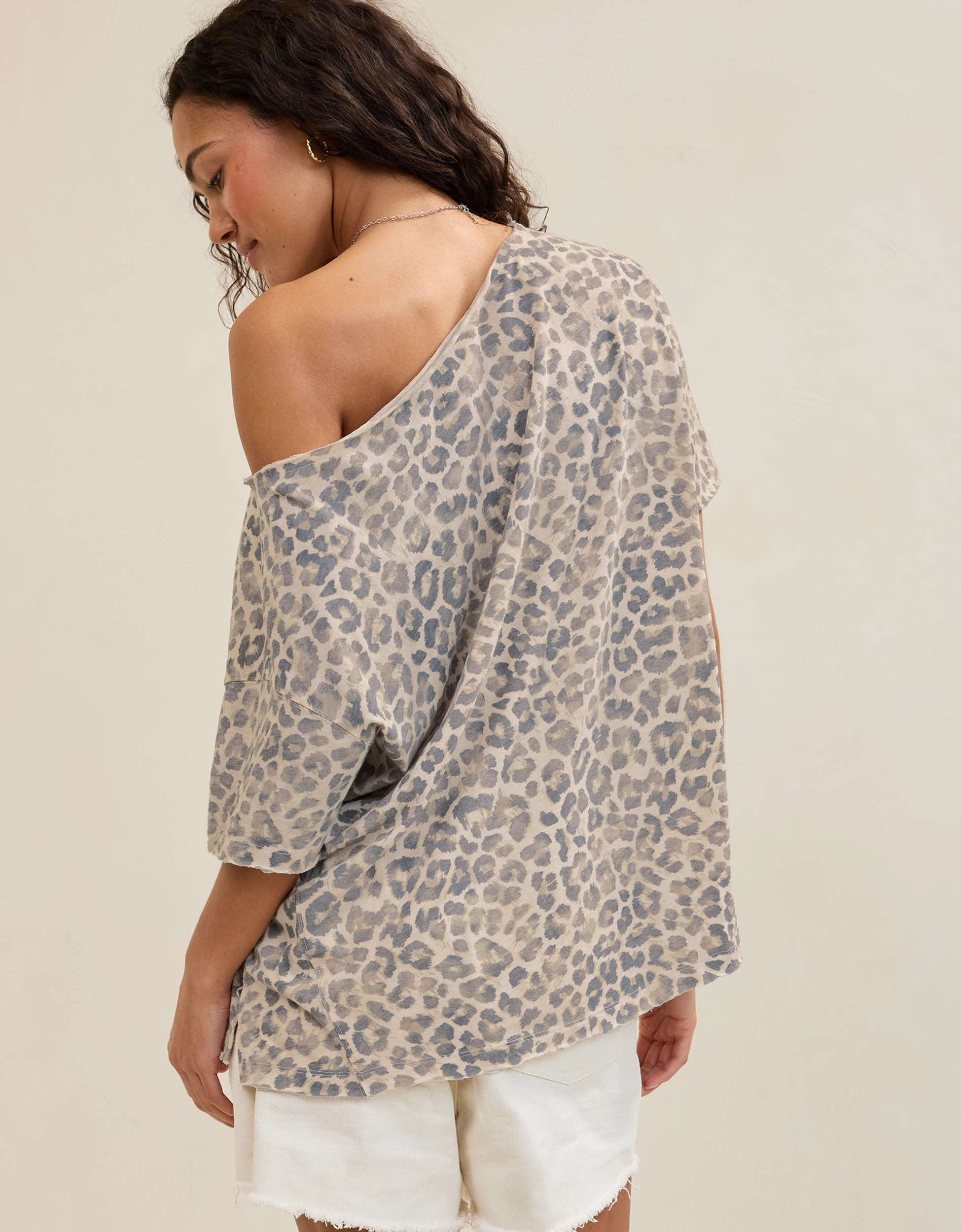 Aerie Off The Shoulder Oversized Boyfriend T-Shirt | Aerie