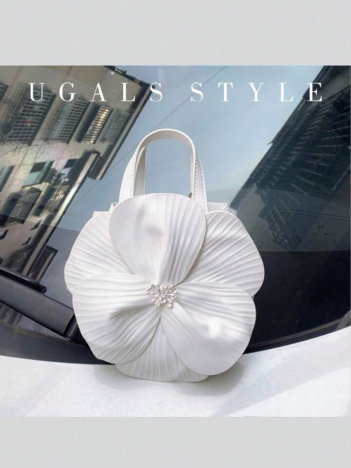 Luxury Flower Bridal Wedding Purse Party Prom Bucket Clutches Handbag Sweet Women's Dinner Evenin... | SHEIN