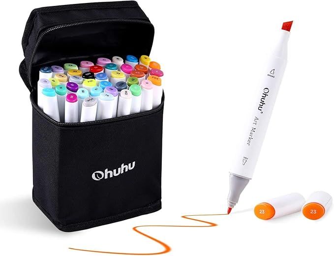 Ohuhu Markers Alcohol Based Double Tipped Art Markers for Kids, Adults Coloring Drawing Illustrat... | Amazon (US)