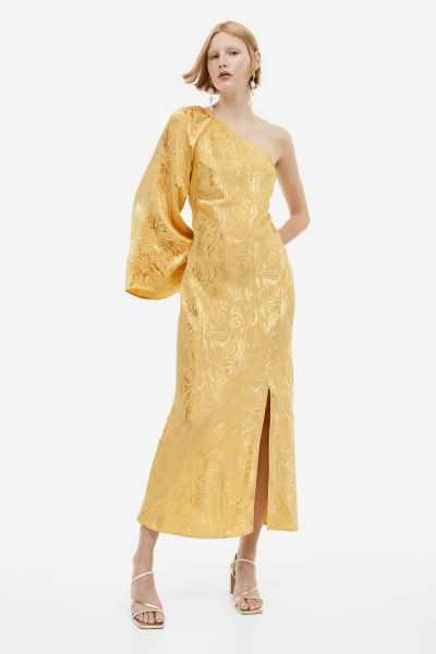 Jacquard-weave One-shoulder Dress | H&M (US + CA)