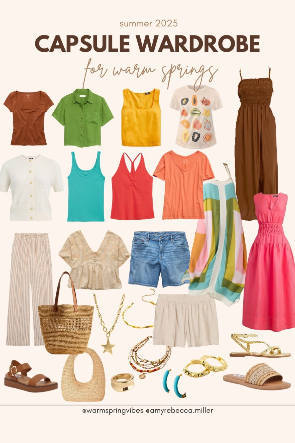 Colorful Capsule Wardrobe Summer 2025

Capsule Wardrobe for Warm Springs 

I started creating these seasonal capsule wardrobes because I love the idea of a curated collection of clothes, but when searching for inspiration, everything I found was full of neutrals. As a Spring myself, I wanted colorful options. 

I hope these capsules show you that you don’t have to lean on black and white to have a versatile wardrobe ❤️ 

#springpalette #createdcolorful #createdcolorfulspring #hocspring #warmspring #truespring #brightspring #lightspring #bluespring #paintboxspring #warmautumn #capsulewardrobe #summerstyle #summercapsulewardrobe

#LTKStyleTip #LTKOver40 #LTKSeasonal
