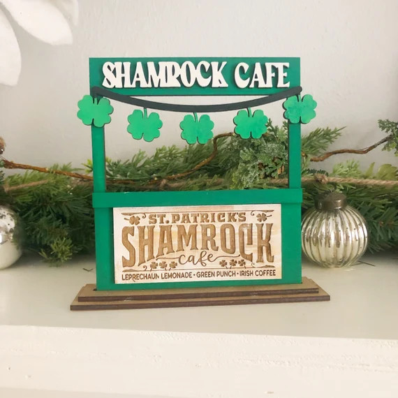 Shamrock Cafe Stand Tiered Tray Decor St Patricks Day Pub | Etsy | Etsy (ES)