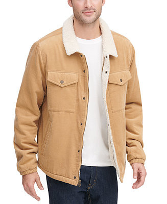 Levi's® Men's Fleece-Lined Corduroy Trucker Jacket  - Macy's | Macy's