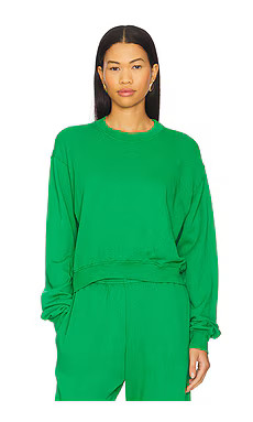 Michael Lauren Exon Crew Neck Pullover in Chartreuse from Revolve.com | Revolve Clothing (Global)