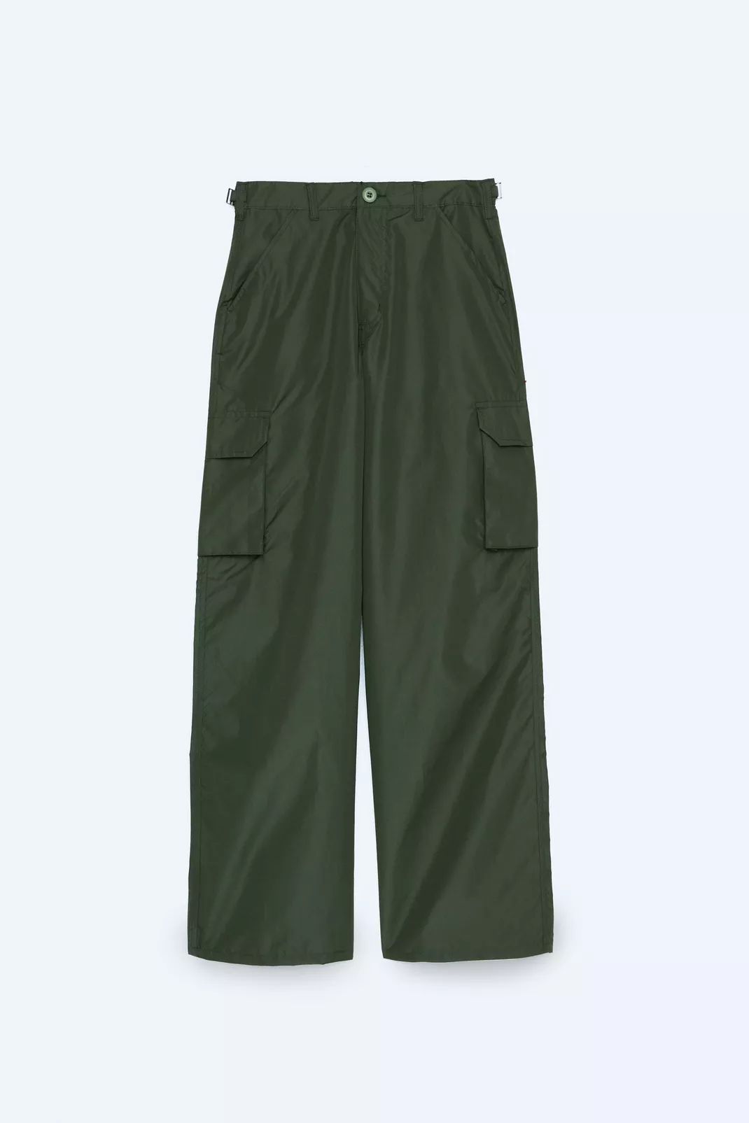 High Waist Wide Leg Nylon Cargo Pants | Nasty Gal (US)