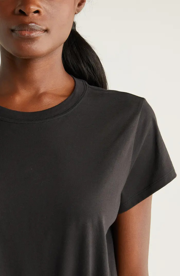 Zella Cinch Bubble Pima Cotton T-Shirt | Nordstrom | Nordstrom