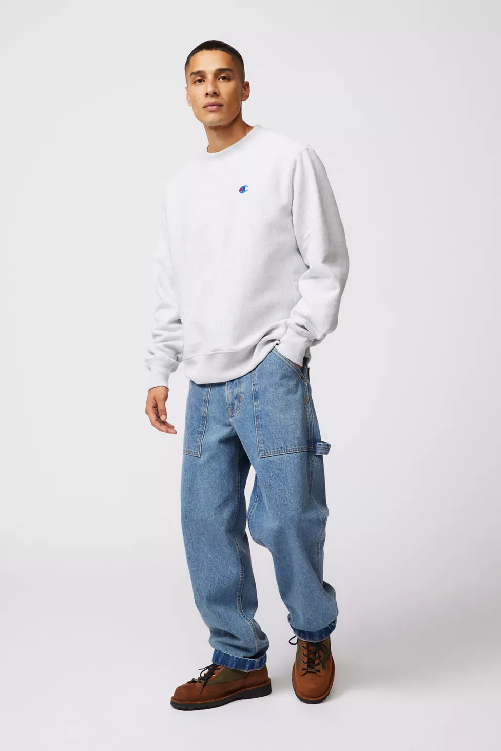 Champion Reverse Weave Crew Neck Sweatshirt | Urban Outfitters (US and RoW)