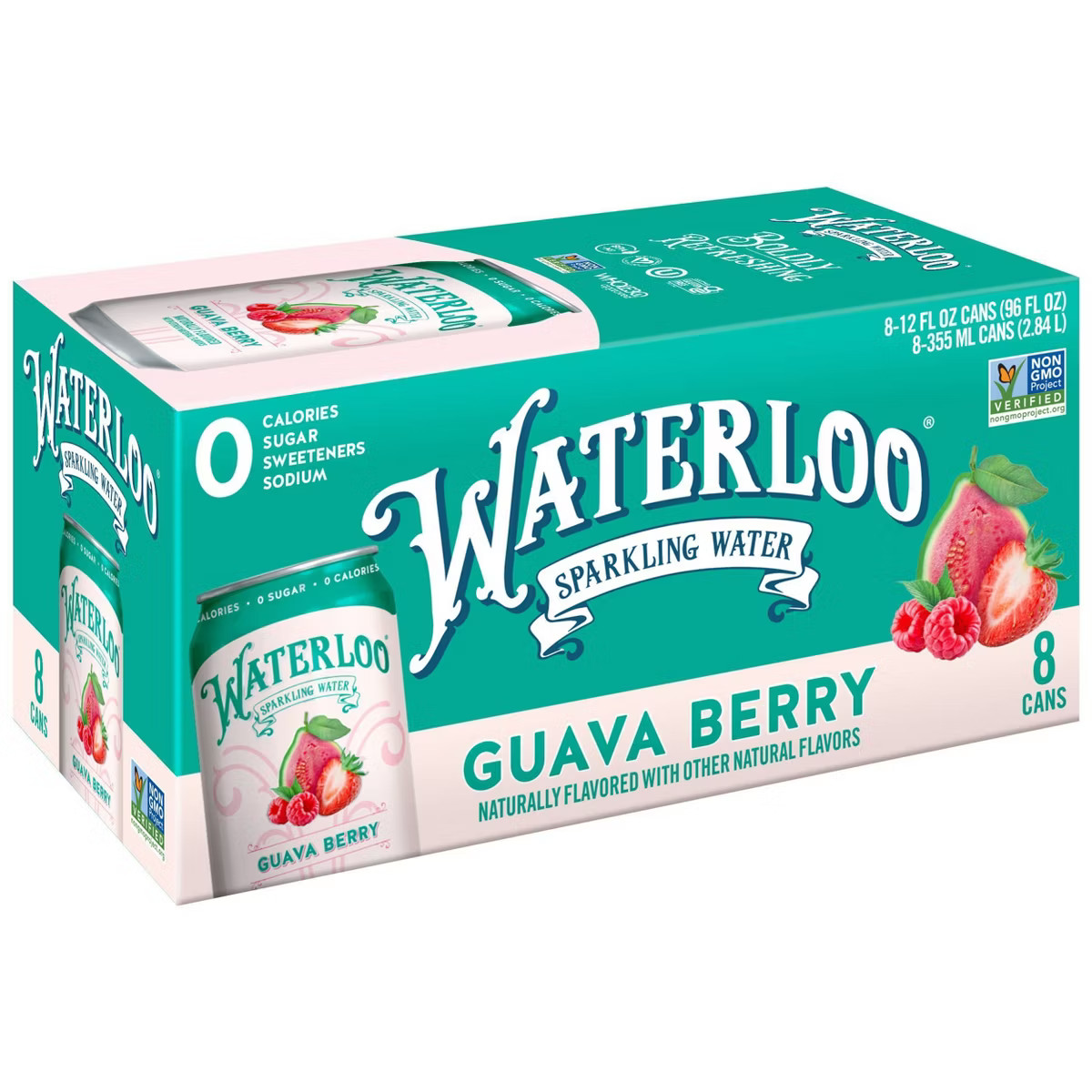 Waterloo Sparkling Water Guava Berry - 8pk/12 fl oz Cans | Target
