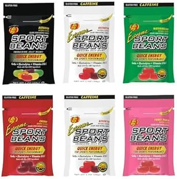 Jelly Bean Sport Beans Variety | 6 pack 1oz bags | Contains Carbs, Electrolytes, Vitamin B & C | ... | Amazon (US)