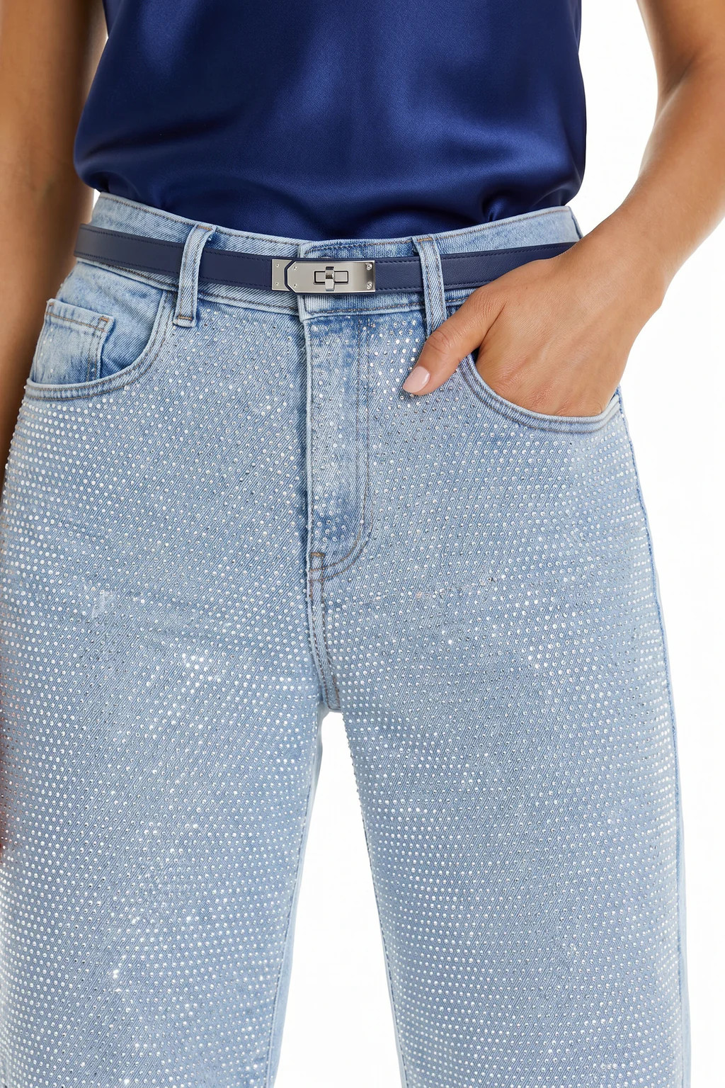 Brynn Crystal Jean - Medium Blue | The Noli Shop