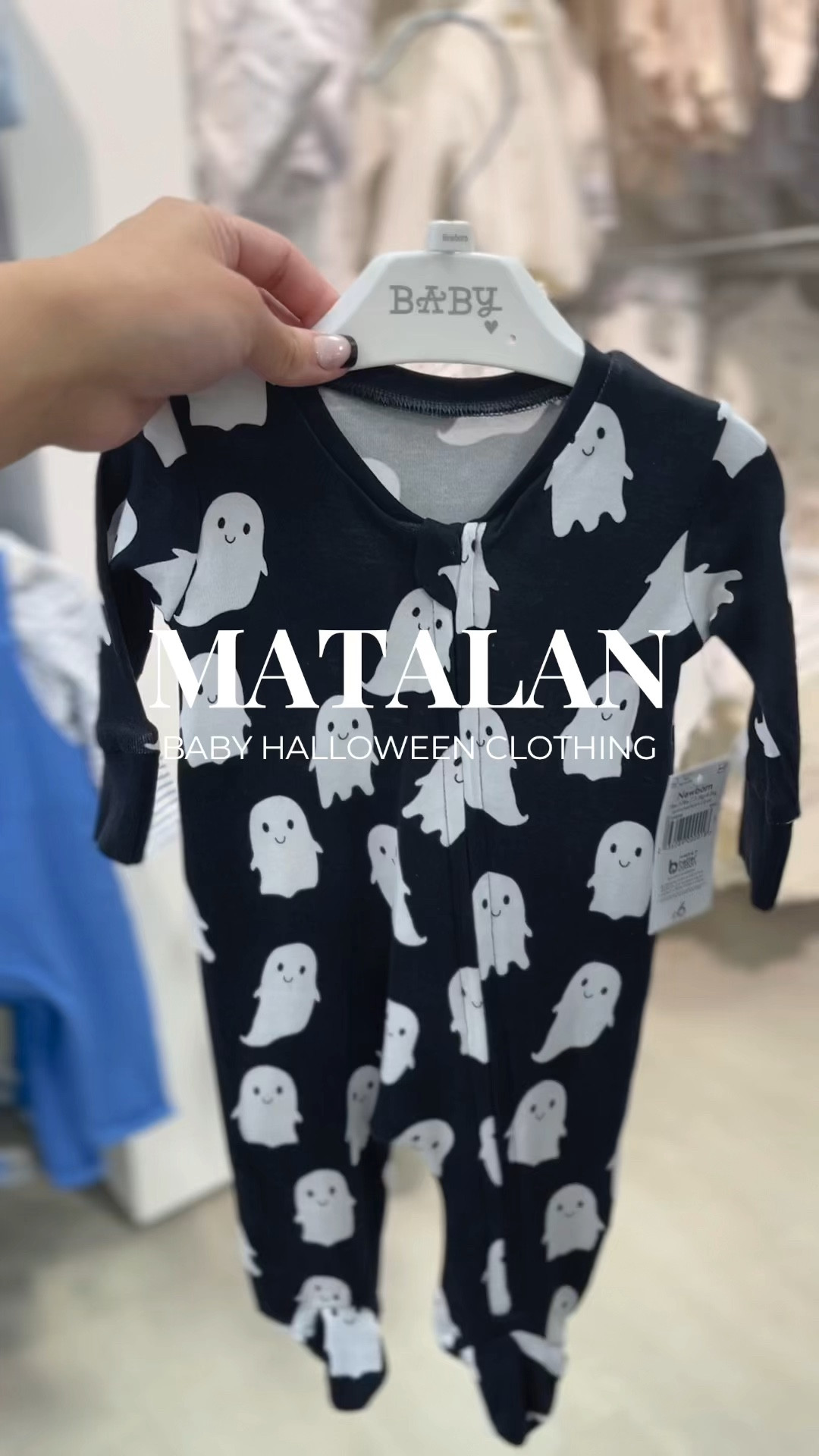 Baby Black Ghost Zip Up Sleepsuit curated on LTK