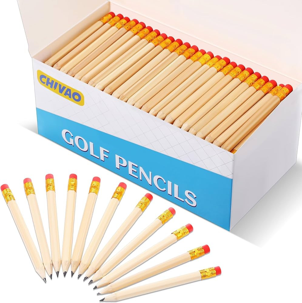 Outus 144 Pcs Mini Golf Pencils Bulk Half Pencils with Eraser #2 HB Pre Sharpened for Party Favor... | Amazon (US)