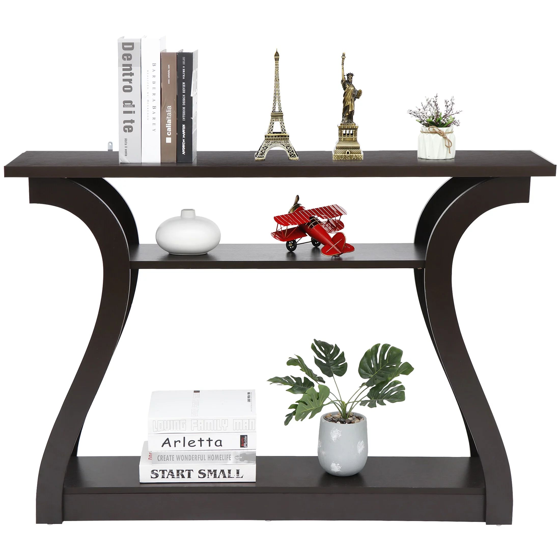 ZENY Entryway 47" SImple Style MDF Accent Console Table, Brown - Walmart.com | Walmart (US)