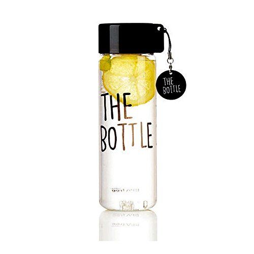 The Bottle Transparent Bucket Pail Water Bottle BPA Free (Black) | Amazon (US)