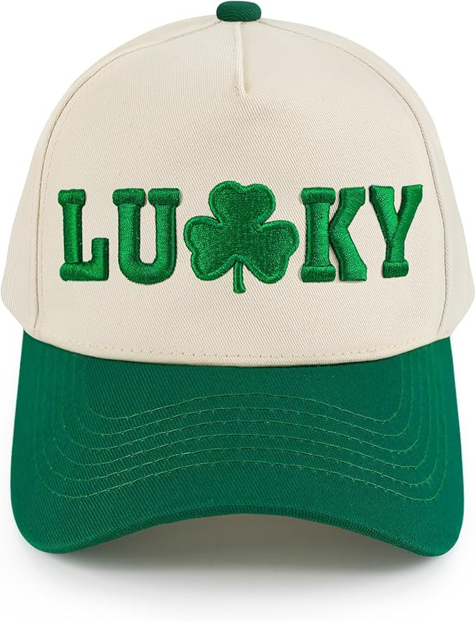 Embroidered St Patricks Day Christmas Hat, Adjustable Vintage Trucker Hat, Cotton Baseball Cap Gi... | Amazon (US)