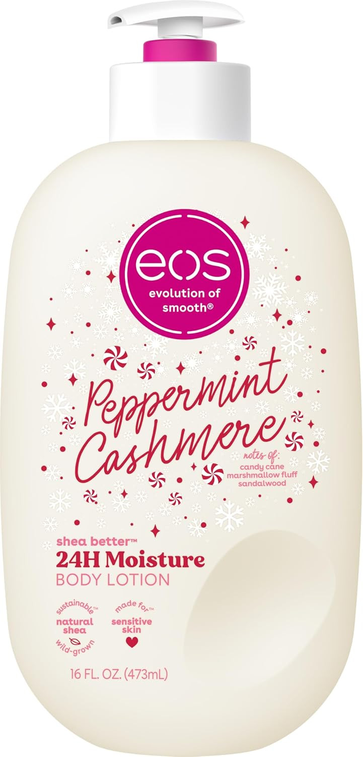 eos Shea Better Holiday Body Lotion, Peppermint Cashmere, Limited Edition Skin Care, 24-Hour Mois... | Amazon (US)