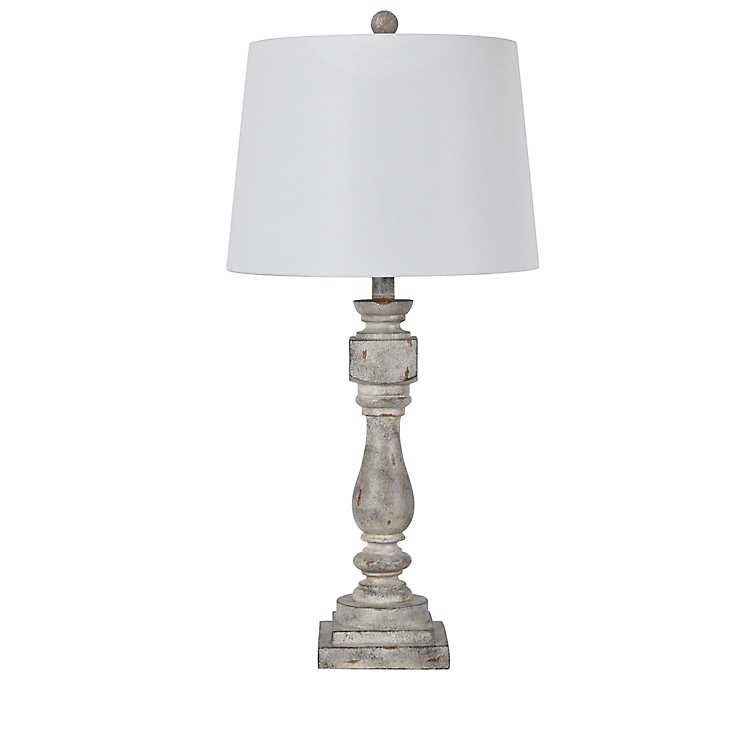 Distressed Gray Table Lamp | Kirkland's Home