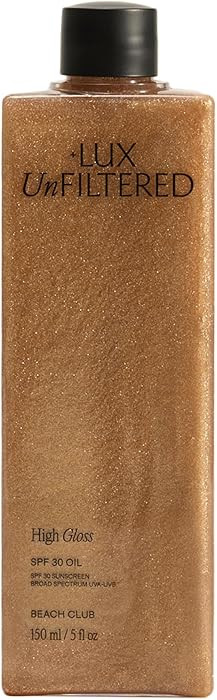 +Lux Unfiltered High Gloss N\u00b030 Shimmer Body Oil with SPF 30 - Instant Bronze Shimmering Bod... | Amazon (US)
