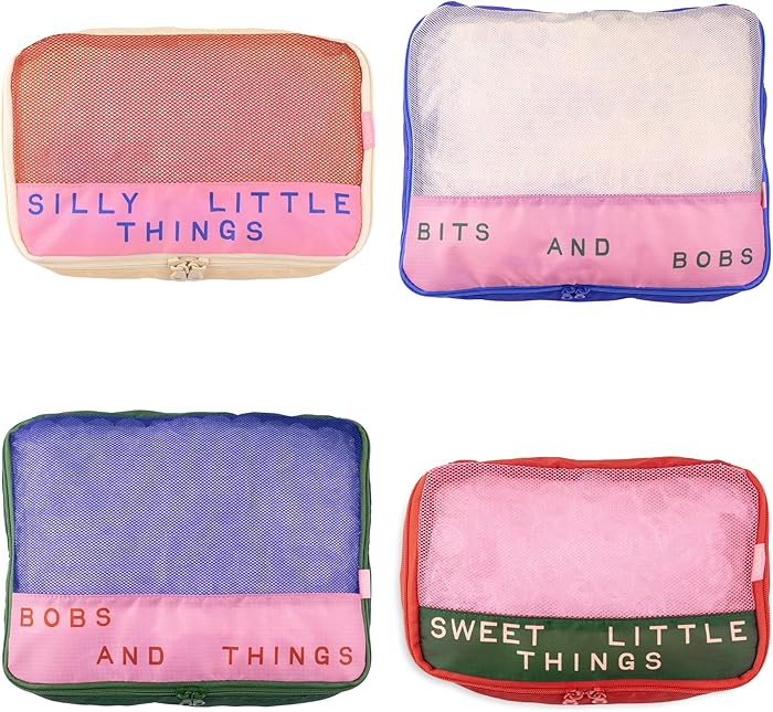 ban.do Getaway Polyester and Mesh Packing Cube Set, Includes 4 Foldable Luggage Organizers in Var... | Amazon (US)