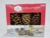 Natural Pinecones Christmas Tabletop Decorations, Brown, 8", 3 Count, by Holiday Time | Walmart (US)
