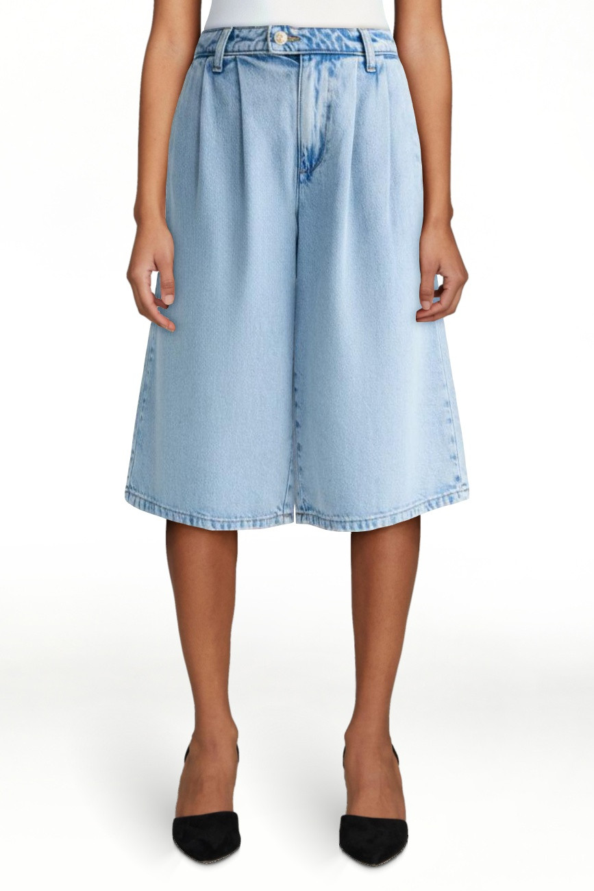 Devil Wears Prada Scoop Collection Women's and Women's Plus Denim Pleated Culottes, Sizes 0-26W | Walmart (US)