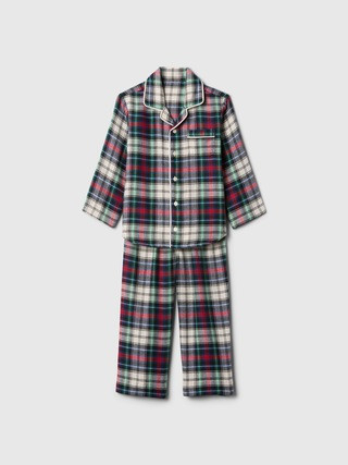 babyGap 100% Recycled Flannel PJ Set | Gap Factory