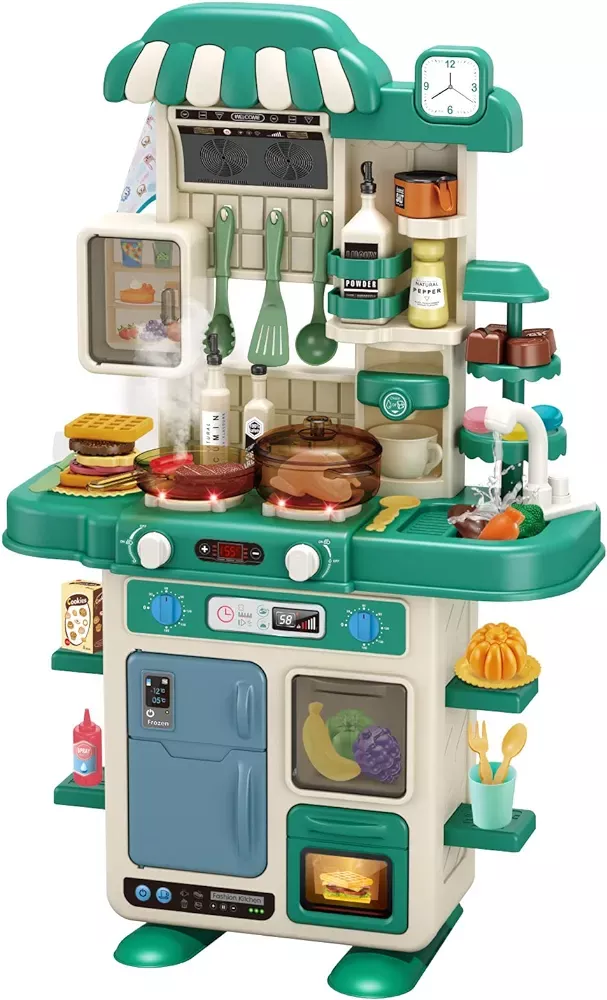 Shimirth Pretend Play Kitchen Accessories Playset, 38Pcs Kids Play