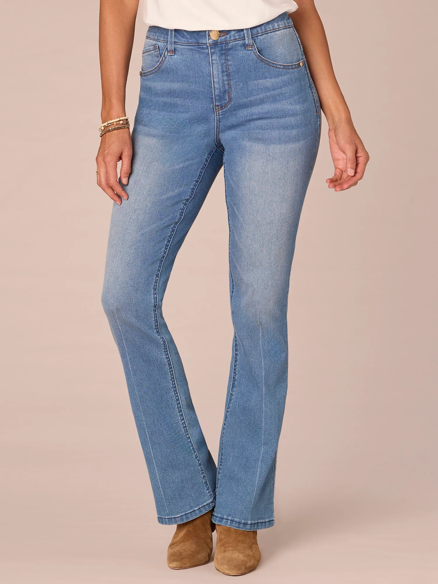 "Ab"solution® High Rise Cascading D Pocket Itty Bitty Boot Tall Jeans | Democracy Clothing