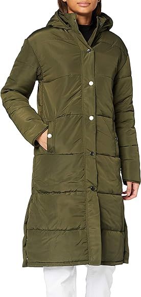 Amazon Brand - find. Women's Long Padded Coat, Green (Khaki), 8, Label:XS : Amazon.co.uk: Clothin... | Amazon (UK)