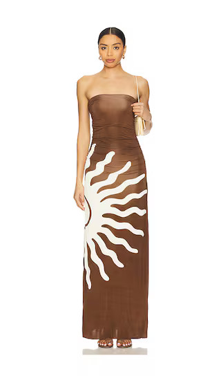 Daphne Dress in Sunburst Mocca | Revolve Clothing (Global)
