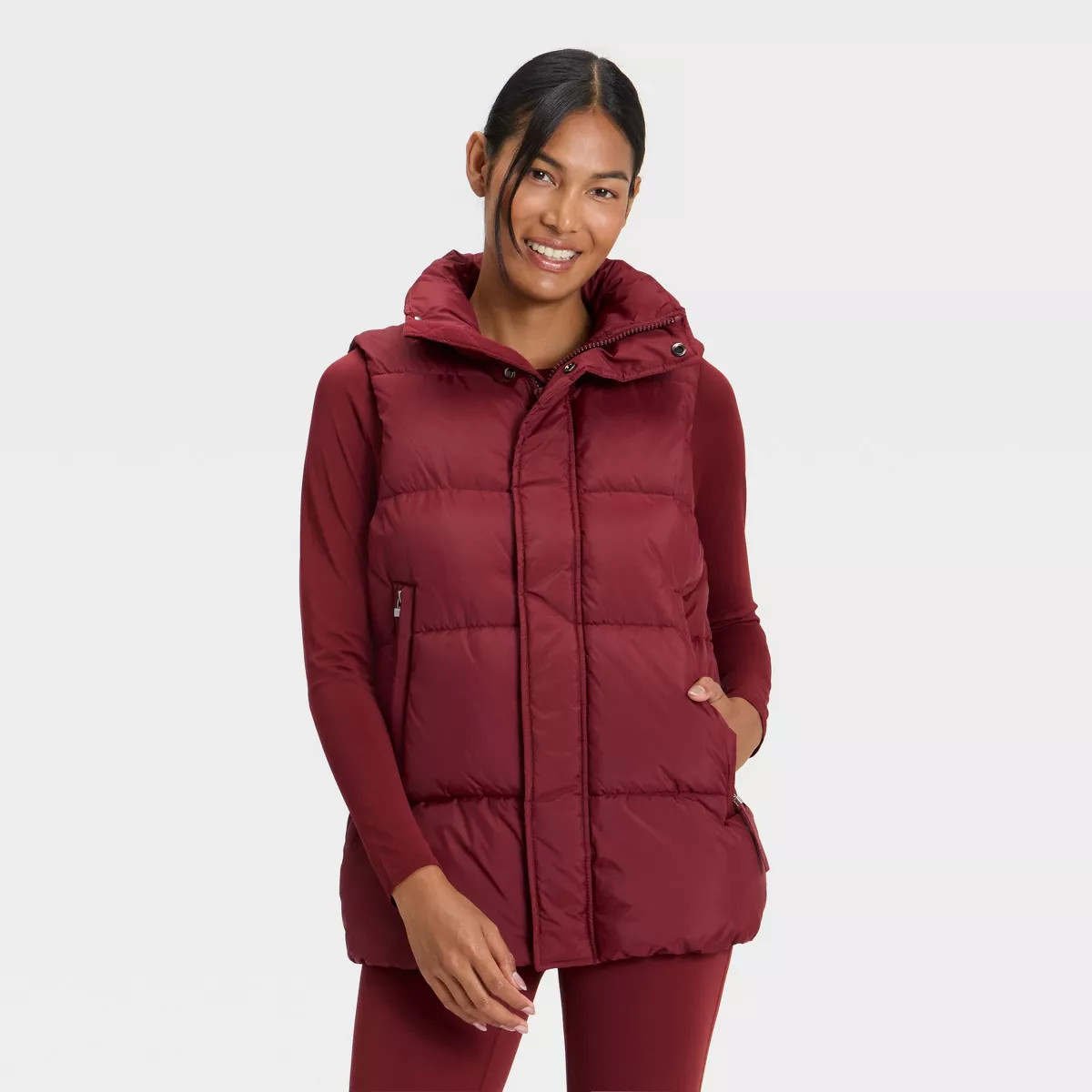 Women's Long Puffer Vest - All In Motion™ | Target