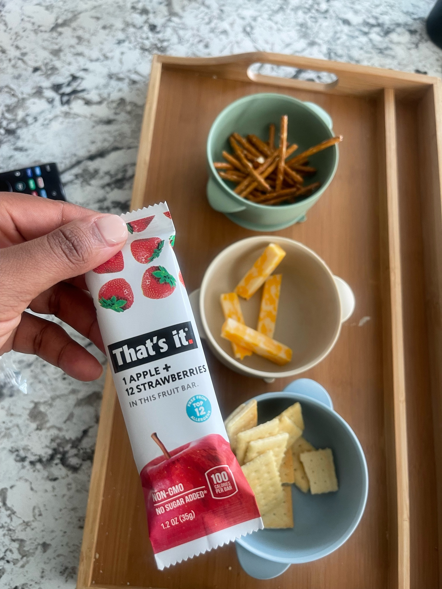 Snack tray for toddler. I give my kids a little snack so I can cook dinner in peace. I love these suction bowls and bamboo tv tray! 

#LTKKids #LTKFamily #LTKHome