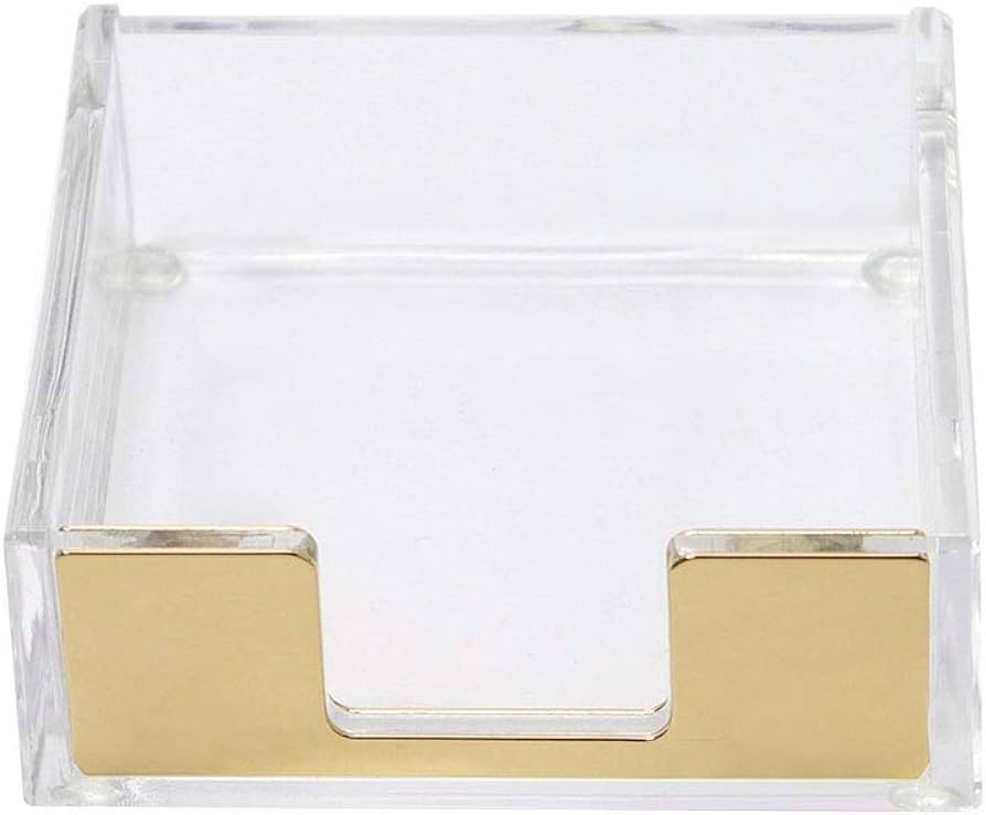 MultiBey Sticky Notes Memo Pad Holder Dispenser Rose Gold with Clear Desk Supplies Organizer Acce... | Amazon (US)