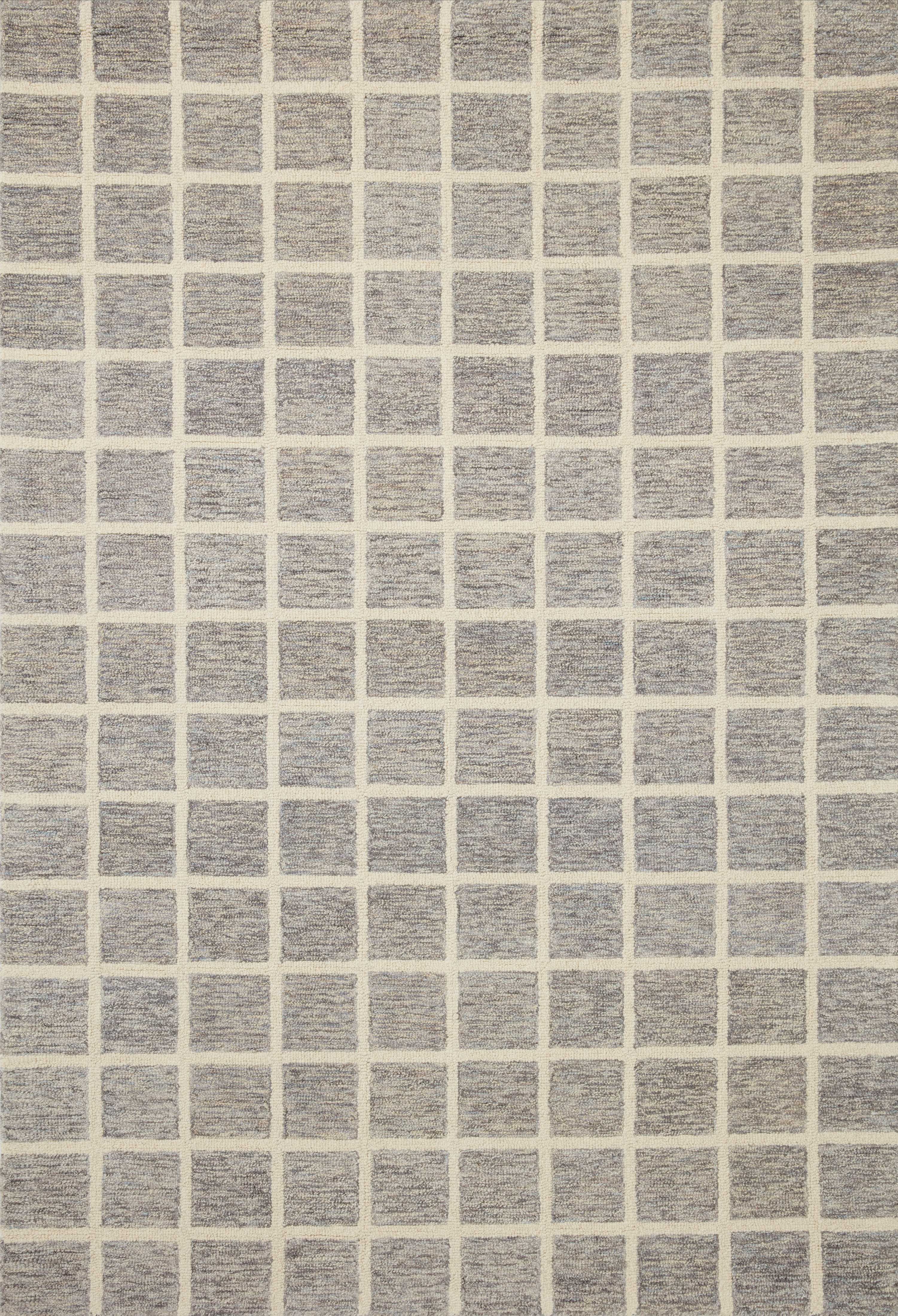 Chris Loves Julia x Loloi Polly Grid Slate/Ivory 3'-6" x 5'-6" Area Rug - Walmart.com | Walmart (US)