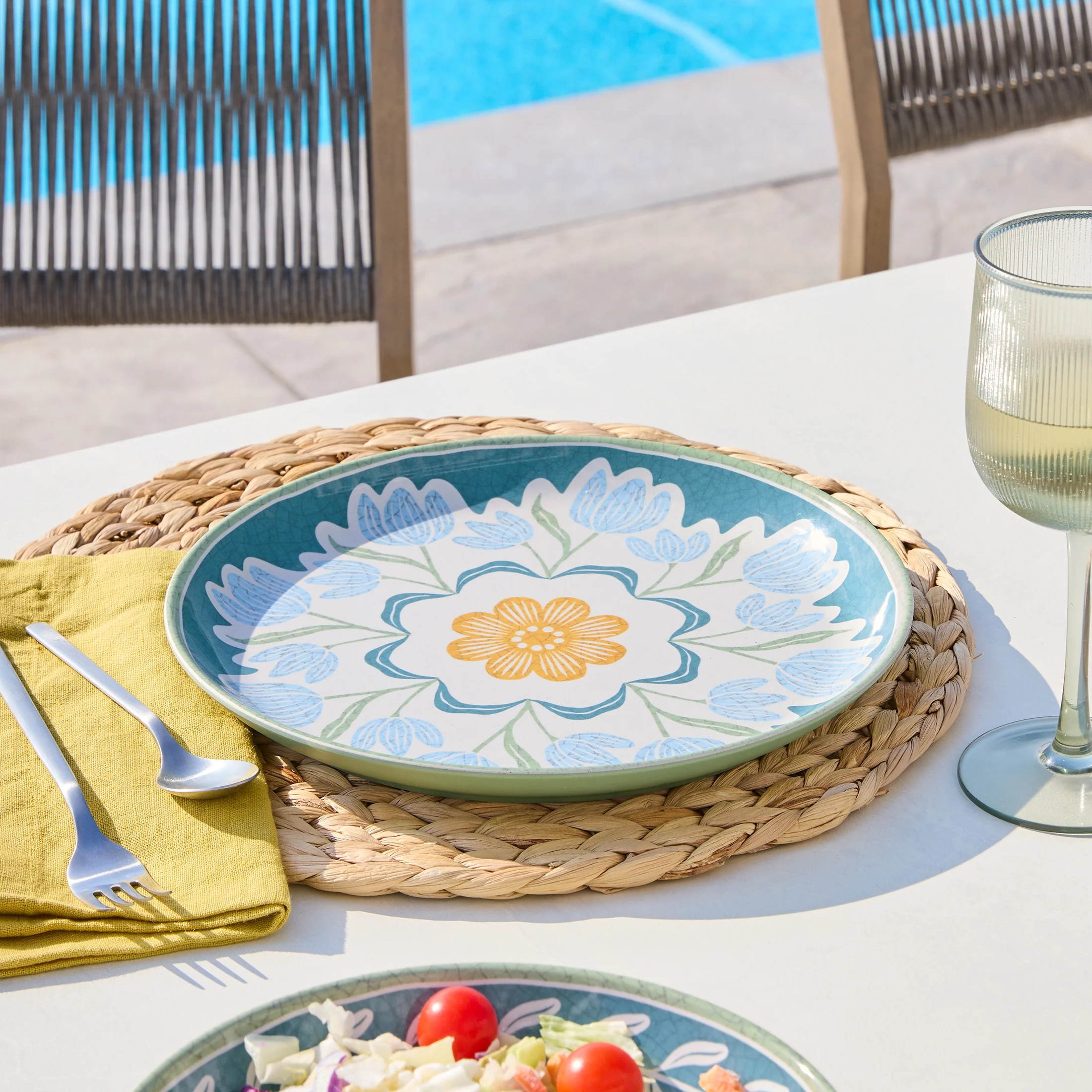 Better Homes & Gardens Bamboo Melamine Floral Dinner Plate 10.75 Inch 1Pc | Walmart (CA)