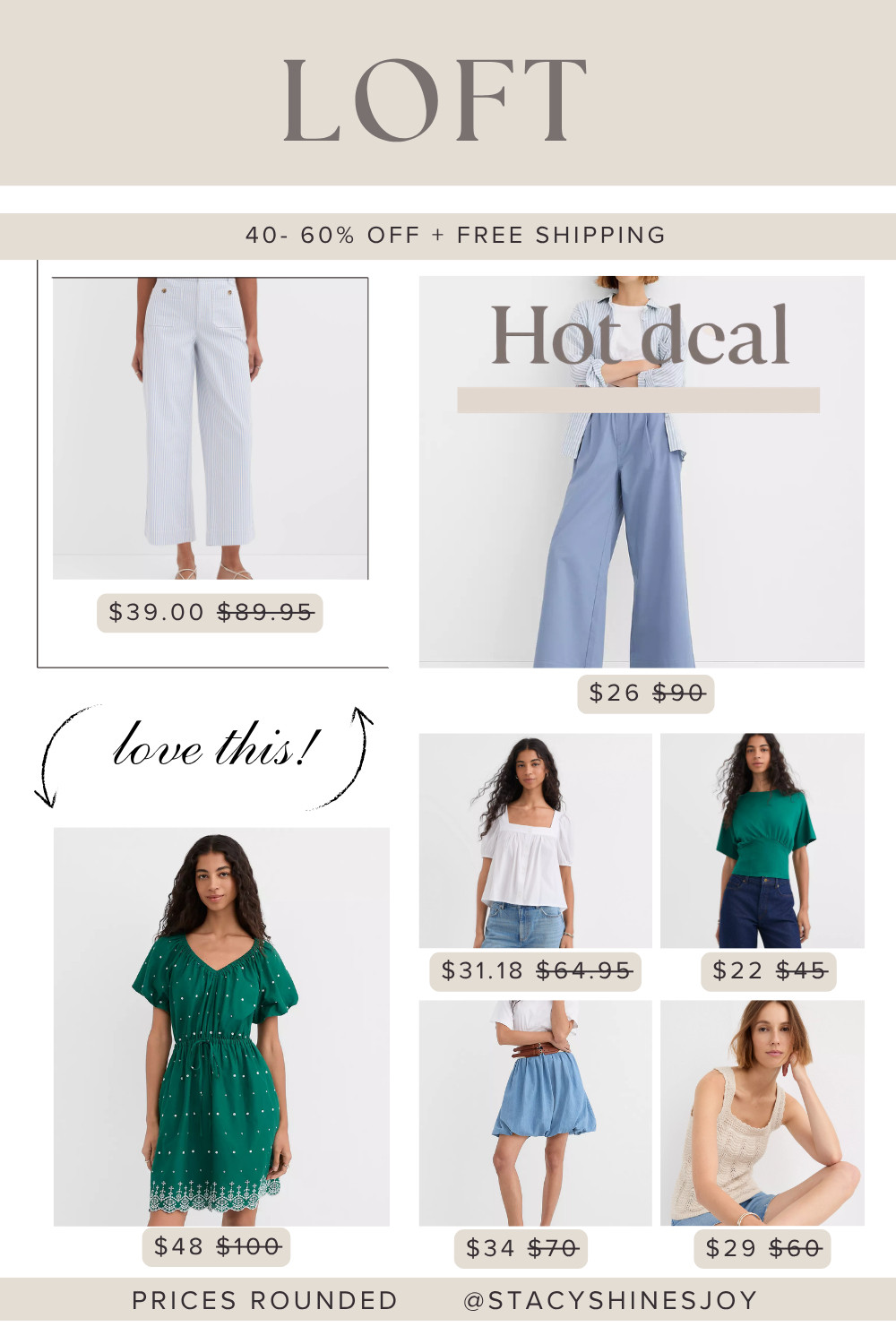 Some beautiful pieces for spring and summer on sale at Loft now! Up to 60% off and free shipping!  

Love their styles for #workwear!

#businesscasual #loft #bigsale 

 #LTKOver40 #LTKSaleAlert #LTKWorkwear