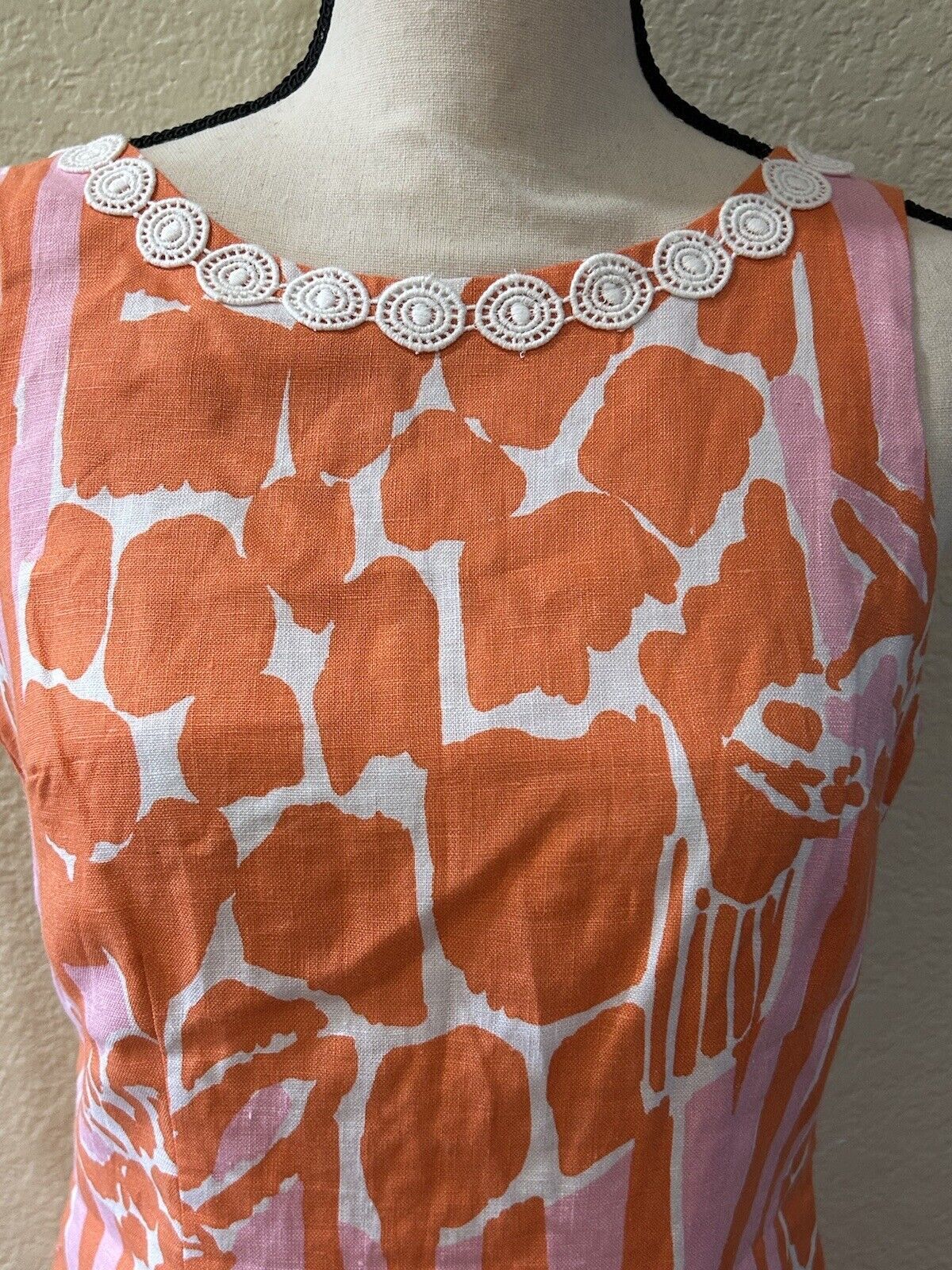 Lilly Pulitzer X Target Orange & Pink Giraffe Sheath 100% Linen Dress Women’s 6  | eBay | eBay US