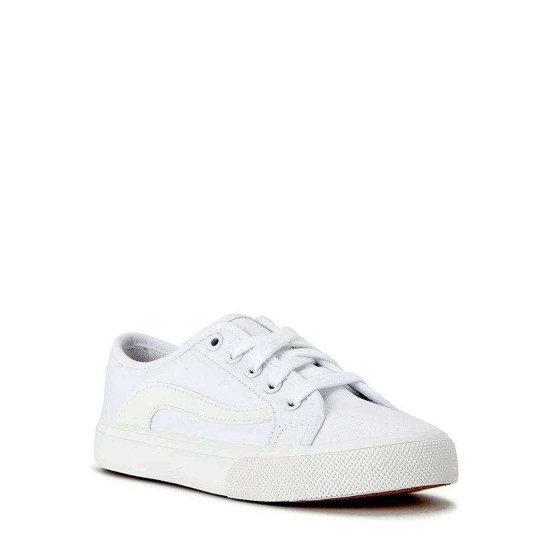 Wonder Nation Little Girl & Big Girl Casual Canvas Sneaker, Sizes 13-6 | Walmart (US)