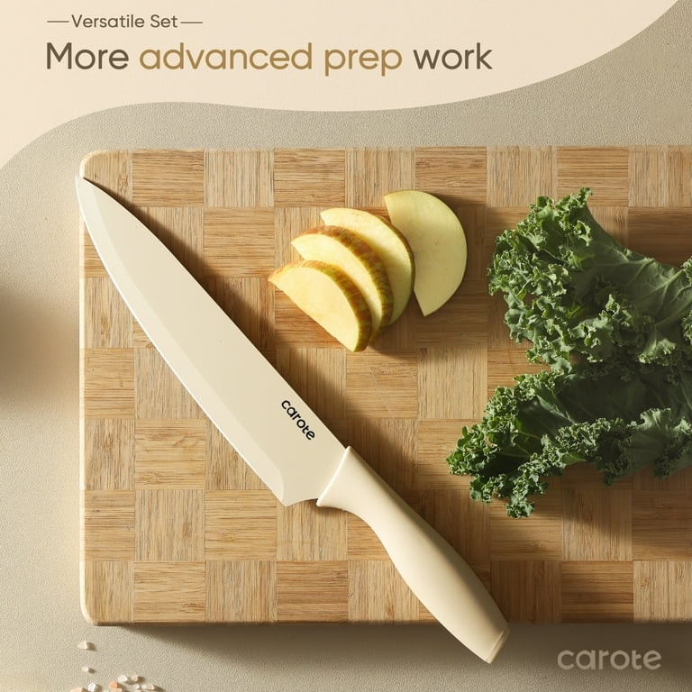 CAROTE 12 Pieces Kitchen Knife Set, Stainless Steel Knife Set With Nonstick Creamic Coating,Dishw... | Walmart (US)