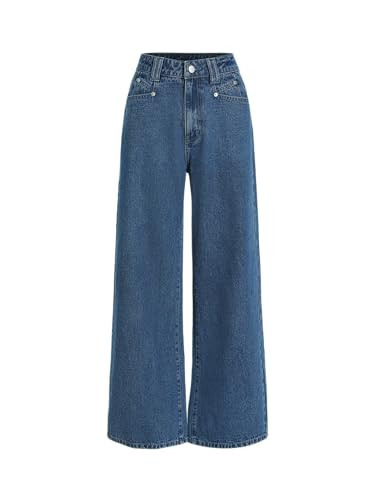 CIDER Denim High Waist Wide Leg Jeans: Denim, XS | Amazon (US)