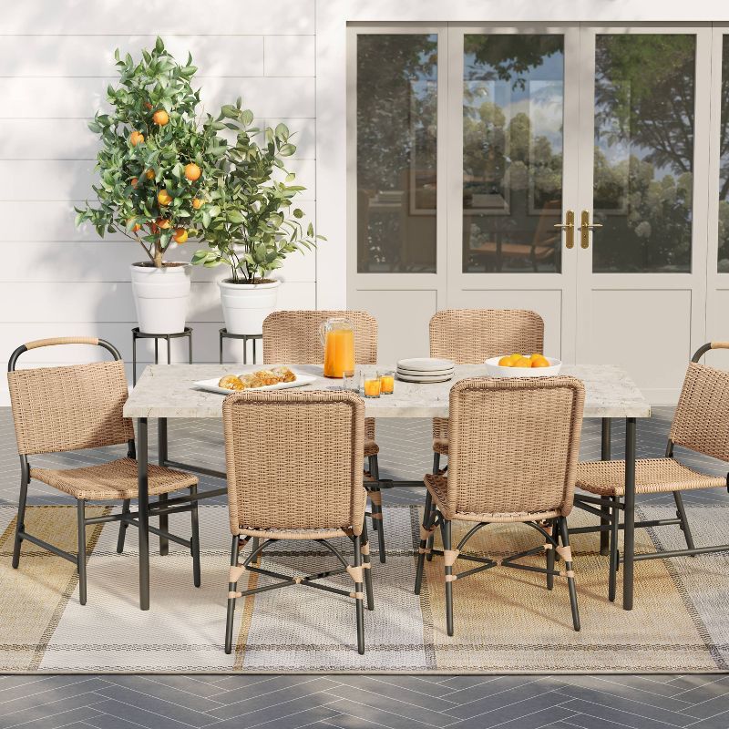 Popperton 2pk Patio Dining Chairs, Outdoor Furniture - Black - Threshold™ designed with Studio ... | Target