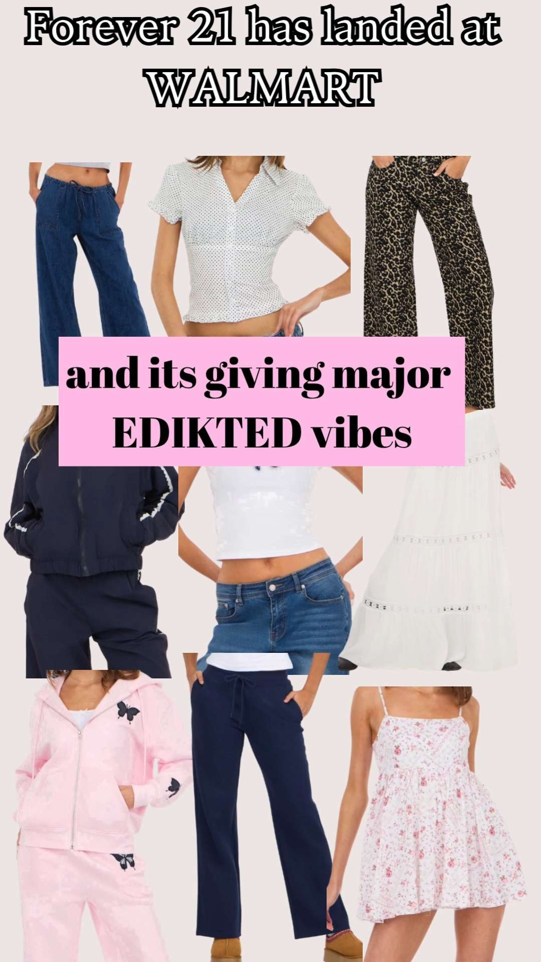 FOREVER 21 has landed at Walmart.  A match made in heaven.  And its giving major EDIKTED vibes.  I picked out my favorite pieces and even ordered a few for myself 😉 

 #LTKmomlife #LTKSaleAlert #LTKKids