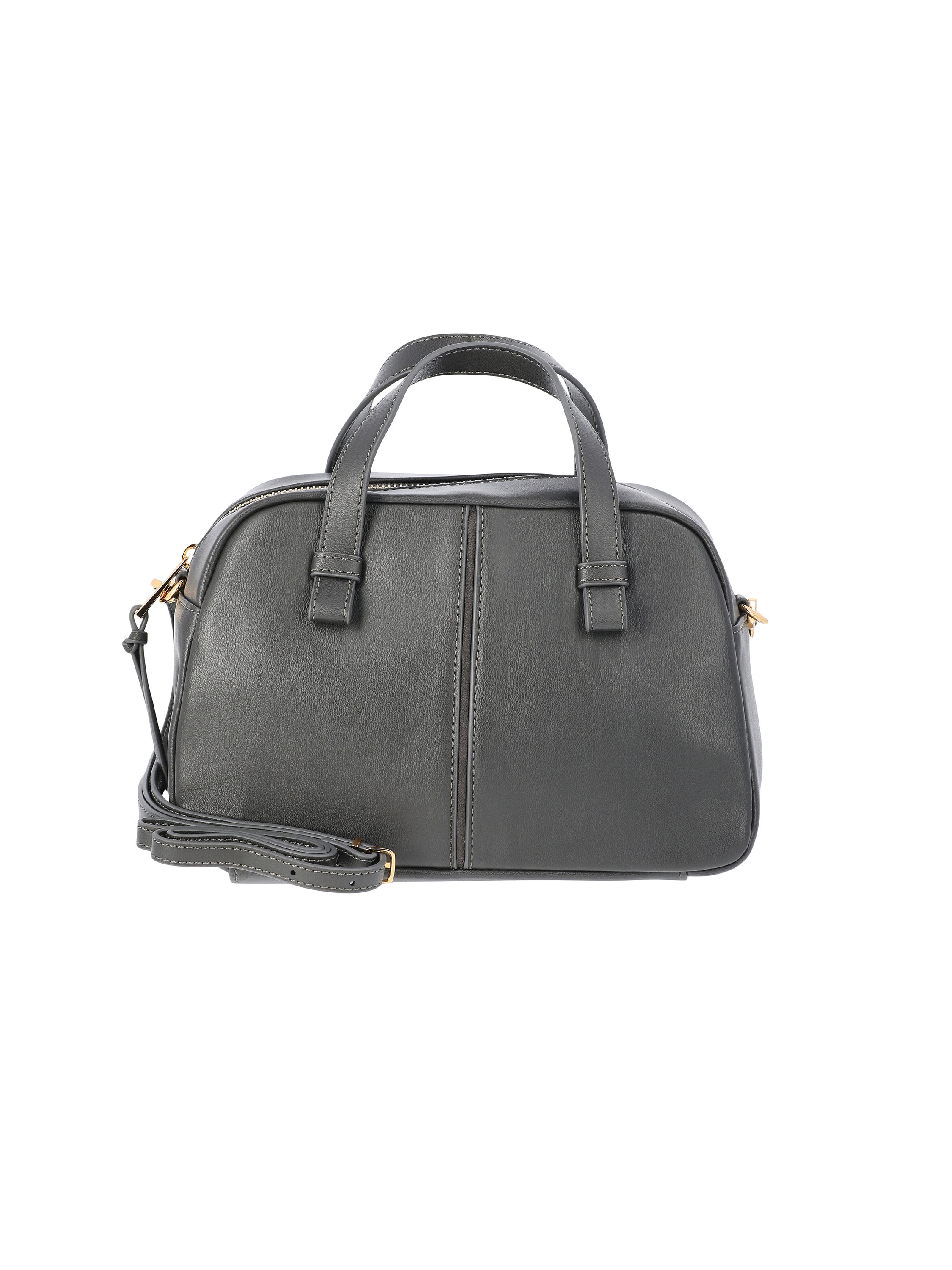 Time and Tru Women's Faux Leather Mini Satchel Bag with Crossbody Strap, Bark | Walmart (US)