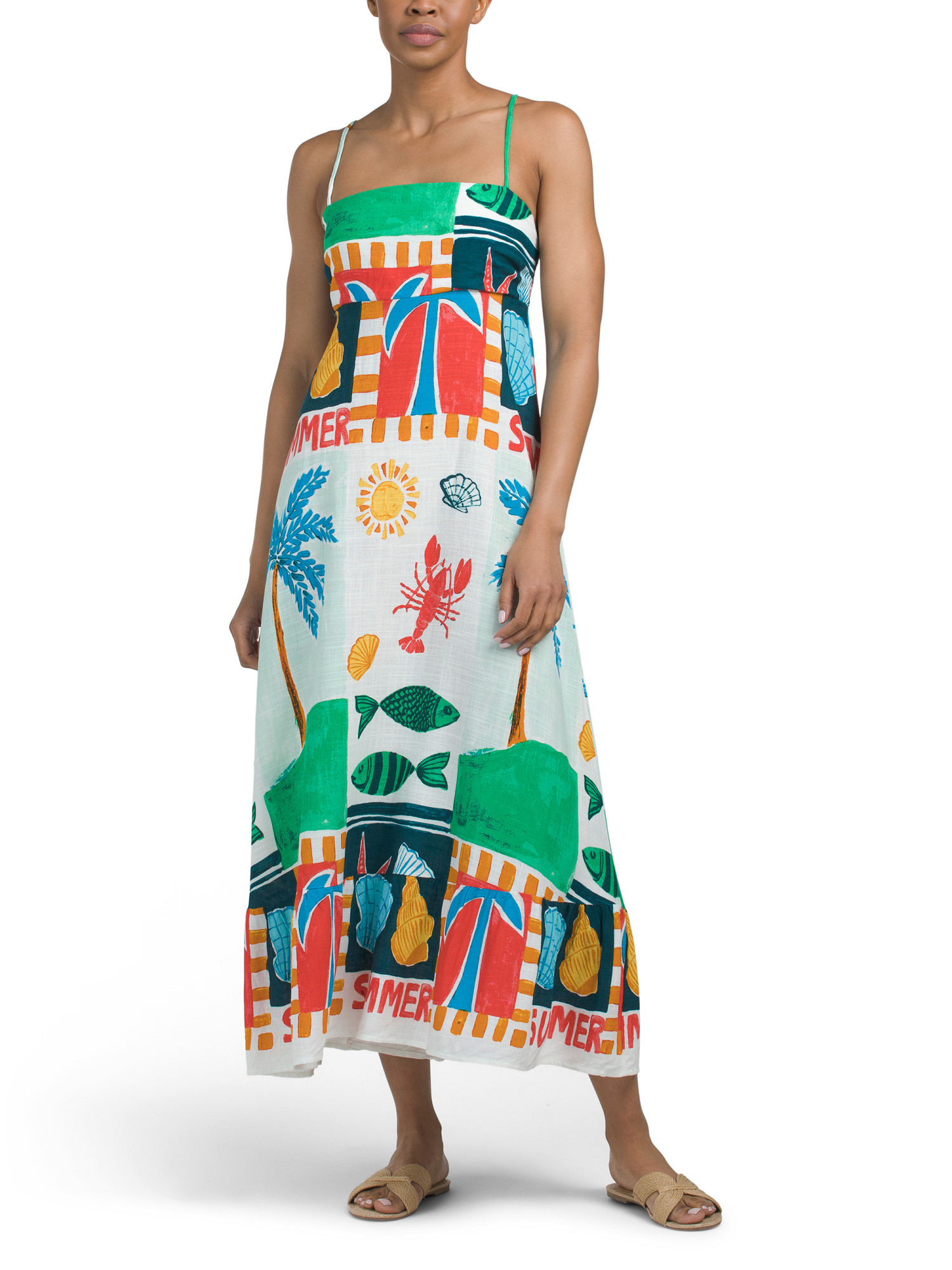 Linen Blend Soleil Summer Cover-up Dress | TJ Maxx