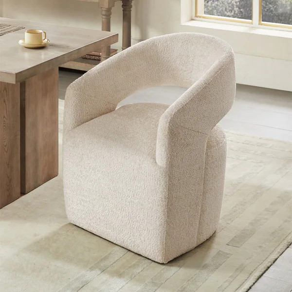 Joey Modern Barrel Dining Chair with Caster Wheels & Open Back Fully Assembled - Bed Bath & Beyon... | Bed Bath & Beyond
