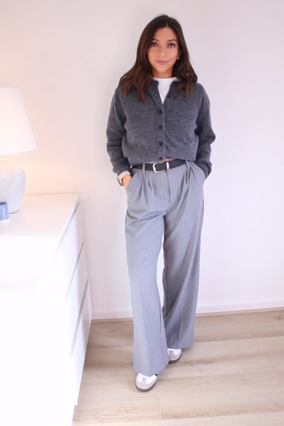 Workwear outfit idea 

- workwear outfit ideas 
- petite outfits 
- petite workwear 
- sambas outfit 
- cardigan outfit 
- grey tailored trousers 





#LTKstyletip #LTKworkwear #LTKeurope