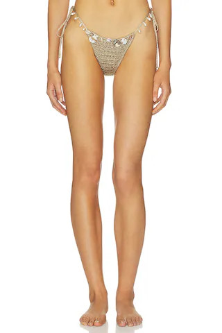 Anatase Crochet With Hanging Shells Bikini Bottom in Beige | Revolve Clothing (Global)