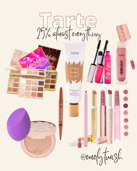 25% off on almost all Tarte products! Definitely going to restock a few favorites. 

Makeup, lipstick, beauty sponge, eyeshadow, blush, mascara 

#LTKfindsunder50 #LTKbeauty #LTKsalealert